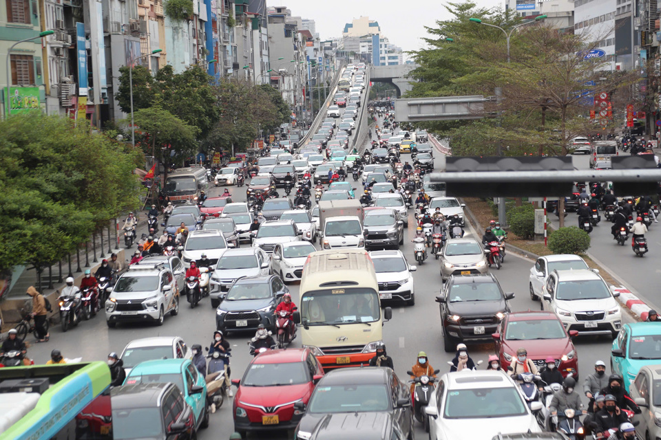 Tại đường Trường Chinh ghi nhận t&igrave;nh trạng &ugrave;n tắc.&nbsp;