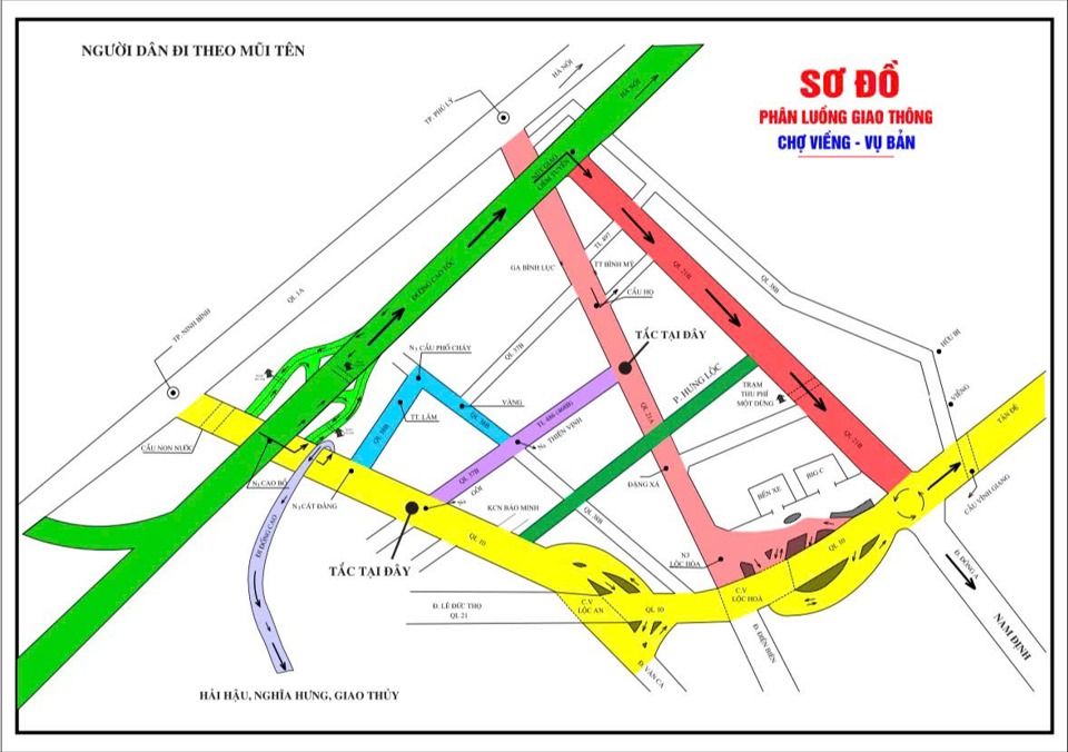 Nam Định phân luồng giao thông phục vụ Lễ hội chợ Viềng Xuân 2025 - Ảnh 1