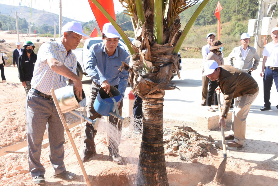 Hoạt động trồng cây xanh tạo cảnh quan.