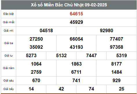  Kết quả xổ số hôm nay ngày 9/2/2025 - Ảnh 1