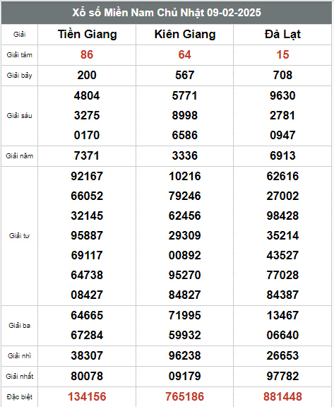  Kết quả xổ số hôm nay ngày 9/2/2025 - Ảnh 2