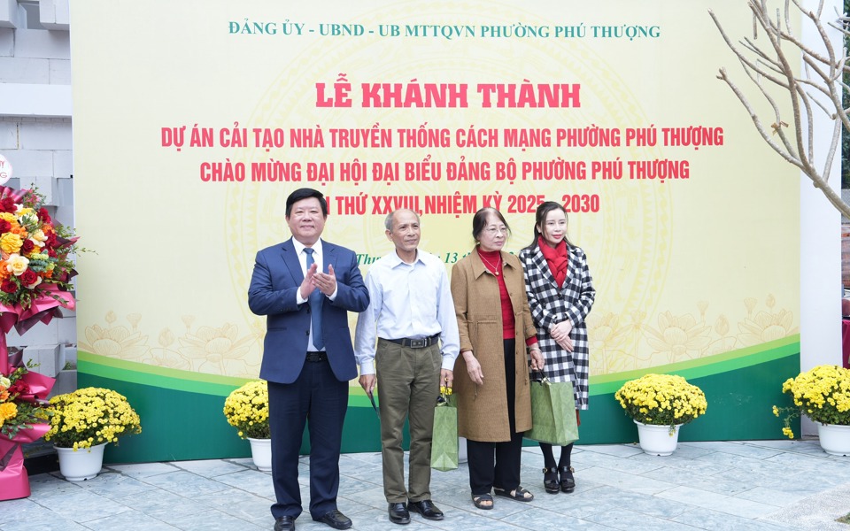 Tây Hồ: khánh thành công trình chào mừng Đại hội Đảng bộ phường Phú Thượng - Ảnh 1