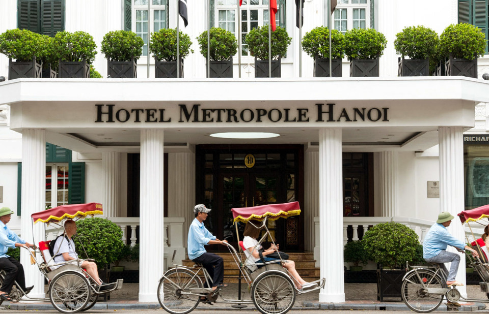 Kh&aacute;ch sạn 5 sao Sofitel Legend Metropole Hanoi một trong những địa điểm h&uacute;t kh&aacute;ch đặt ph&ograve;ng khi đến H&agrave; Nội. Ảnh: Ho&agrave;i Nam