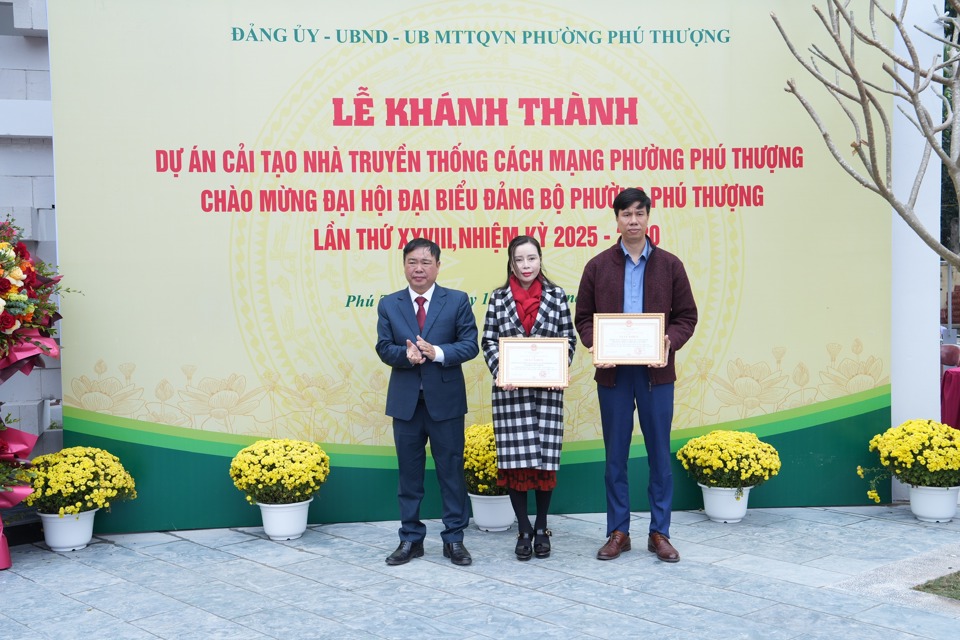 Tây Hồ: khánh thành công trình chào mừng Đại hội Đảng bộ phường Phú Thượng - Ảnh 4