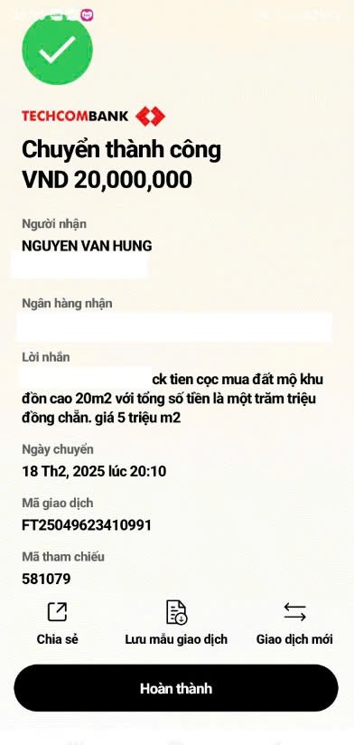 Giao dịch đặt cọc th&agrave;nh c&ocirc;ng đối với việc mua b&aacute;n đất rừng ph&ograve;ng hộ. Ảnh: Vĩnh Qu&acirc;n