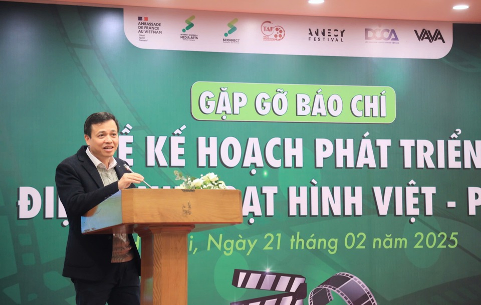 Ph&oacute; Cục trưởng Cục Điện ảnh (Bộ VHTT&amp;DL) Đỗ Quốc Việt ph&aacute;t biểu.