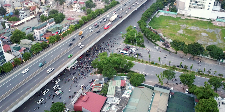 Sở GTVT H&agrave; Nội kiến nghị x&acirc;y dựng hầm chui n&uacute;t giao Ho&agrave;ng Quốc Việt - Phạm Văn Đồng.