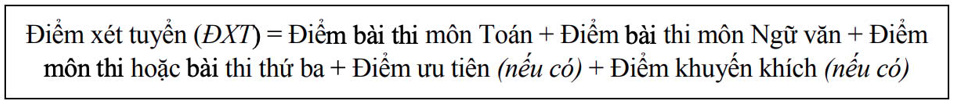 Công thức tính điểm xét tuyển thi 10.