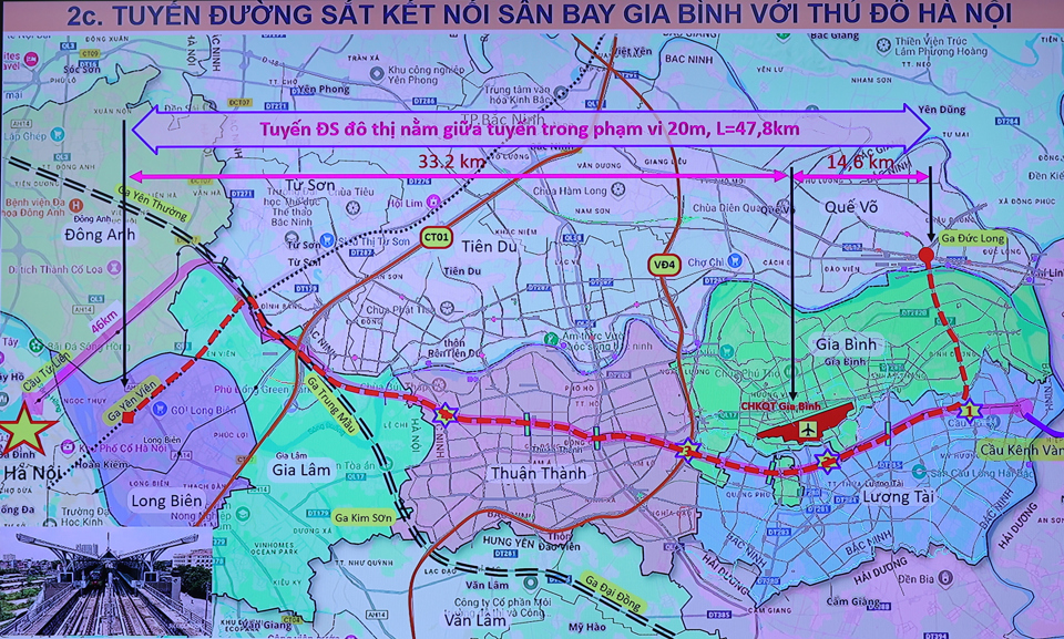 M&ocirc; h&igrave;nh tuyến đường kết nối giữa s&acirc;n bay Gia B&igrave;nh với trung t&acirc;m H&agrave; Nội - Ảnh: VGP &nbsp;