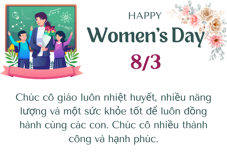 Lời chúc mừng 8/3 tặng cô giáo hay, ý nghĩa, ngắn gọn - Ảnh 5