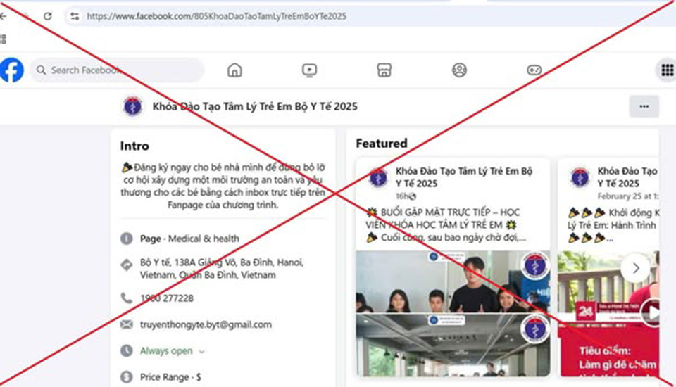 Trang Fanpage giả mạo Bộ Y tế đăng tải nội dung kh&oacute;a học.