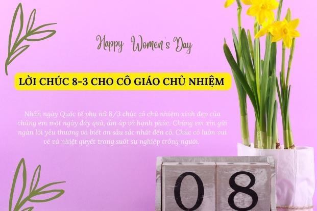 Lời chúc 8/3 hay, ý nghĩa, ngắn gọn tặng cô giáo - Ảnh 1