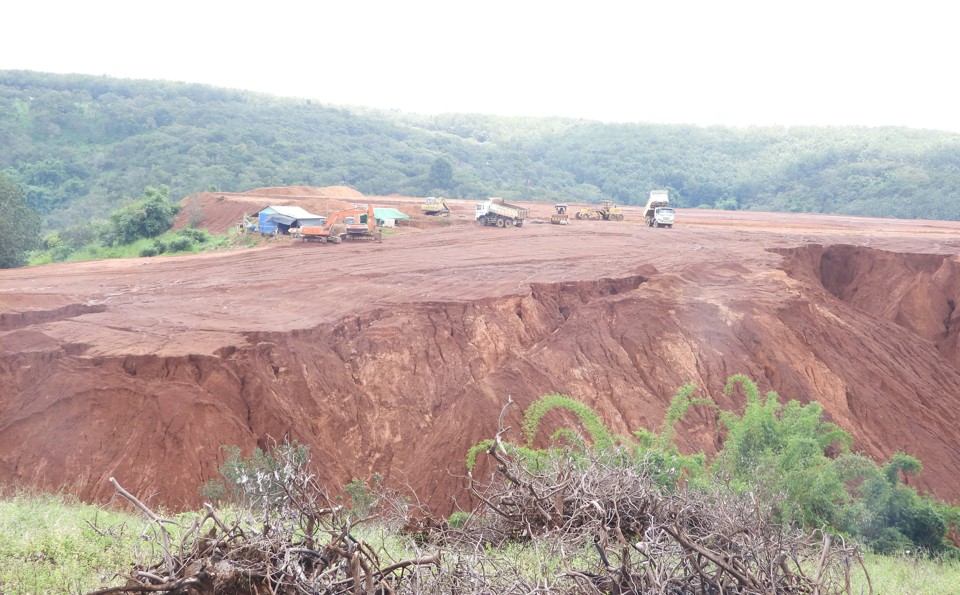 Một vị tr&iacute; tại x&atilde; Đồng Nai, huyện B&ugrave; Đăng nằm trong v&ugrave;ng quy hoạch dự &aacute;n bauxite. Ảnh: L&acirc;m Thiện.