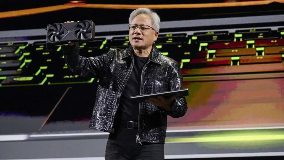 CEO Nvidia Jensen Huang tr&igrave;nh b&agrave;y tại Hội nghị GTC 2025. Ảnh:&nbsp;investopedia&nbsp;