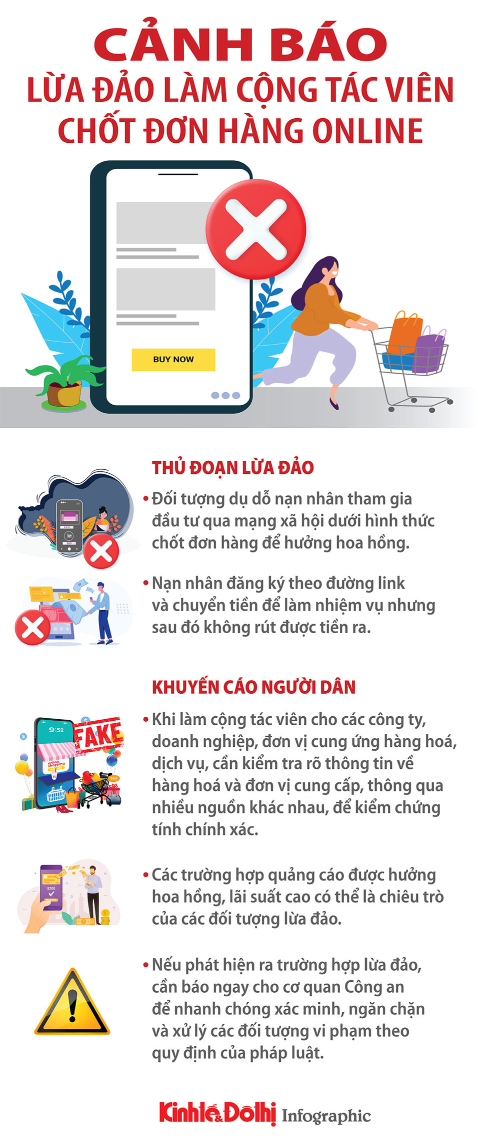 Cảnh báo lừa đảo làm cộng tác viên chốt đơn hàng online - Ảnh 1