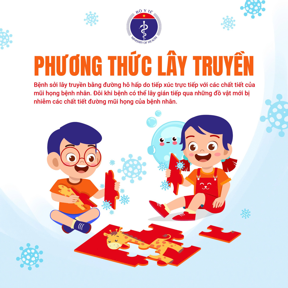 Phương thức l&acirc;y truyền của bệnh sởi.