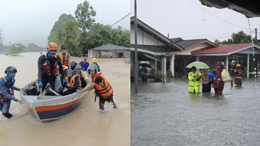 Mưa lớn k&eacute;o d&agrave;i đảo lộn cuộc sống của người d&acirc;n tại bang Johor. Ảnh: CNA